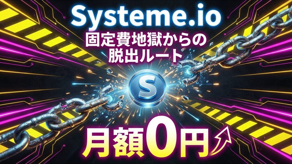 「まだ高額ツールに消耗してるの？」Systeme.ioが個人起業家の『最適解』である3つの理由と、たった1つの弱点